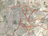 Mapa de las vías pecuarias de Madrid