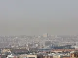 Imagen de la boina de contaminación en Madrid, a 10 de febrero de 2022, en Madrid (España).
