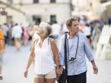 Una pareja de viaje tur&iacute;stico