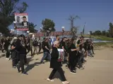 Los familiares de los rehenes de Hamás inician una marcha desde el kibutz Reim hacia Jerusalén.