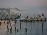 Costa de Gaza, cerca del paso de Rafah