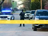 Despliegue policial tras el tiroteo en Arkansas.