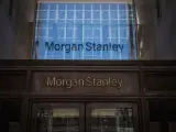 Logo de Morgan Stanley en su sede de Manhattan.