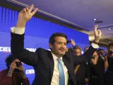 Andre Ventura, líder del partido de derecha Chega, festeja los resultados de las elecciones de Portgal el pasado 11 de marzo de 2024.