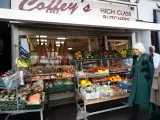 BELFAST, NORTHERN IRELAND - MARCH 21: Queen Camilla visits Coffey's Butchers on March 21, 2024 in Belfast, Northern Ireland. (Photo by Samir Hussein - Pool/Getty Images)