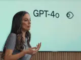Mira Murati, directora de tecnología de OpenAI, durante la presentación de GPT-4o.