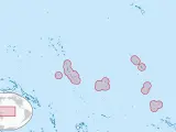 El archipiélago de Kiribati está formado por treinta y tres atolones y una isla volcánica que se extienden en tres millones de kilómetros cuadrados.