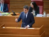 El jefe del Consell, este jueves, en la sesión de control en Les Corts.