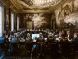 La Junta se ha reunido en el Saló de Cròniques del Ayuntamiento de Barcelona.