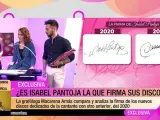 Analizan la firma de Isabel Pantoja en el programa 'Fiesta'.