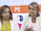 Iratxe García y Rosa Estarás durante el debate