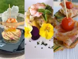 Algunas de las tapas participantes en el concurso de Tapas de Fene.