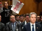 Un grupo de activistas propalestinos interrumpieron varias veces a gritos este martes las comparecencias que el secretario de Estado de Estados Unidos, Antony Blinken, tuvo en dos comités del Senado, en protesta por el apoyo estadounidense a la ofensiva israelí sobre Gaza.