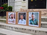 Fotografías de los hombres acusados en Reino Unido de espiar para Hong Kong, Chi Leung Wai, Chung Biu Yuen y Matthew Trickett, Europa Press/Contacto/Vuk Valcic 14/5/2024