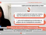 María Nelly, portavoz de Stop Abolición, habla en 'Espejo Público'.