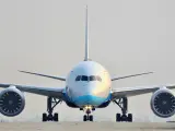 Avión despegando de Emiratos Árabes.