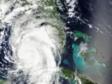 El huracán Idalia durante su paso el 29 de agosto del 2023 por el Golfo de México hacia Florida.