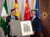 Reunión de Moreno con el embajador de China en España, Yao Jing, el pasado 6 de mayo