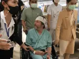 Un pasajero australiano en el hospital Samitivej Srinakarin de Bangkok, Tailandia.