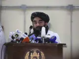 El principal portavoz talibán y viceministro de Información, Zabiulá Muyahid.