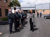 Su Majestad la Reina Doña Sofía a su llegada al Banco de Alimentos de Teruel