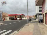 Gasolinera en Melilla donde un turismo ha atropellado una motocicleta causando la muerte de un guardia civil que estaba fuera de servicio.