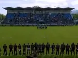 El himno franquista se cuela en la presentación de los Barcelona Dragons de fútbol americano en Suiza.