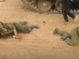 Imágenes difundidas por Hamás de los soldados israelíes capturados.