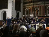 La Escolanía Domus Carmina durante unos de sus conciertos.