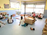 Un aula de escuela infantil de Madrid.