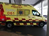 Una ambulancia de soporte vital básico del SAMU 061 de Baleares, en una imagen de archivo.