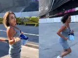 María Patiño corre alrededor del Bernabéu en 'Ni que fuéramos'.