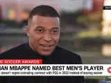 Kylian Mbappé, durante su entrevista en la CNN.