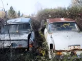 Cementerio de coches en Suecia