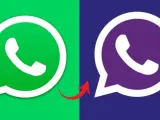 Cómo puedes cambiar al modo morado en WhatsApp.