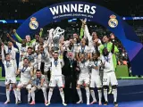 El Real Madrid, celebrando al Decimoquinta