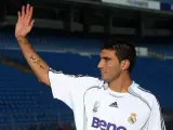 José Antonio Reyes, durante su presentación como jugador del Real Madrid.