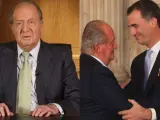 Juan Carlos y Felipe VI.