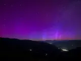 Aurora boreal desde el Mirador de la Figuerassa, el pasado 10 de mayo de 2024, en Cercs, Barcelona.