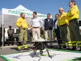 El presidente de la Junta de Andalucía, Juanma Moreno, en la presentación del Plan Infoca de 2024.