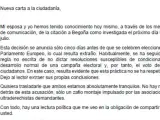 Fragmento de la nueva carta escrita por Pedro Sánchez.