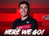 Anuncio del fichaje del piloto español de MotoGP Marc Márquez por el equipo oficial de Ducati hasta 2026 DUCATI CORSE 05/6/2024