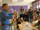 Santiago Abascal ha votado en Madrid.