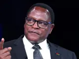 El Presidente de la República de Malawi, Lazarus McCarthy Chakwera, habla durante la Cumbre Anual Concordia 2023 en el Sheraton de Nueva York el 19 de septiembre de 2023.