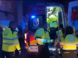 Samur Protección Civil atiende a los dos heridos en Tetuán (Madrid)