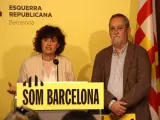 Eva Bar&oacute; y Jordi Coronas en rueda de prensa.