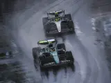 Fernando Alonso y Lewis Hamilton en el circuito Gilles Villeneuve de Montr&eacute;al.
