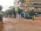 Una fuerte tormenta anega varios municipios en Murcia