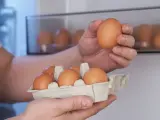 Una caja de huevos