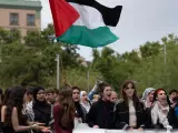 Manifestación estudiantil en apoyo a Palestina en Barcelona